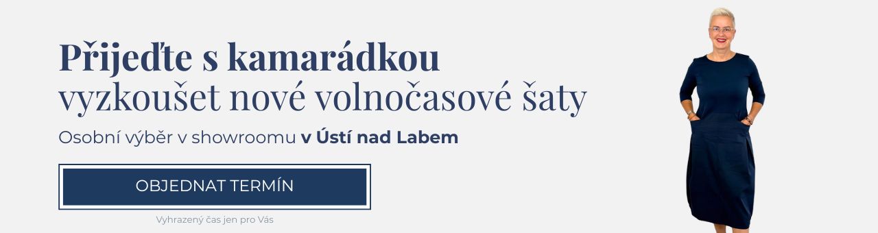 banner Volnočasové šaty – rezervace showroomu BLANKA STRAKA